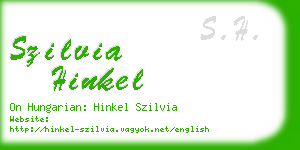 szilvia hinkel business card